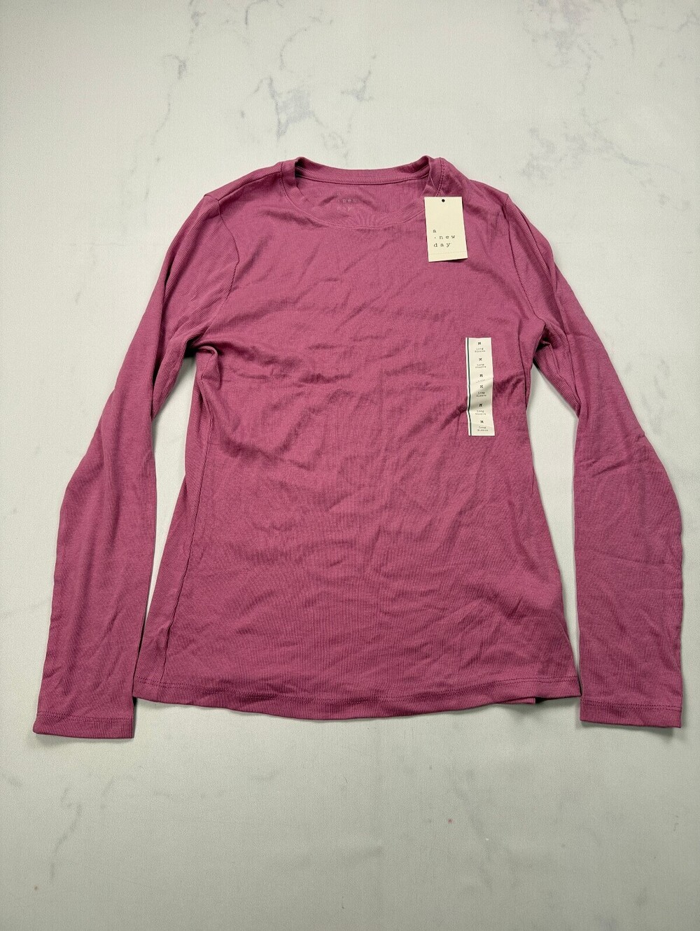 A New Day Blouse Pink 2010s Minimalist Adjustable - Womens M